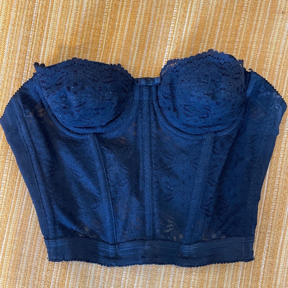 KILLER black corset top, size 32A . Y2K era
